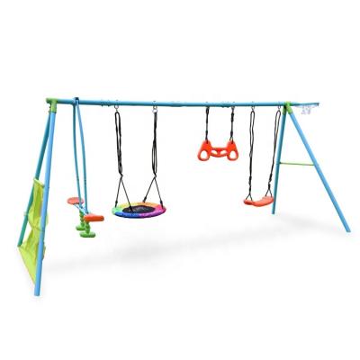 China Modern High Quality Outdoor 6 Station Kids Swing Playground Set For Kids for sale