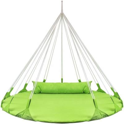 China Modern Indoor Outdoor Green Daybed Double Hammock Hanging Swing Nest With Pillow for sale