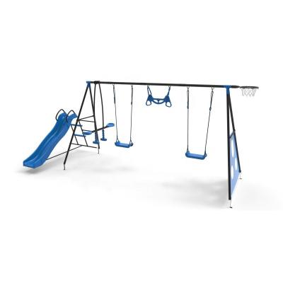 China 2021 Cheap Price Modern Outdoor Playground Kids Garden Slide And Swing Set For Kids for sale