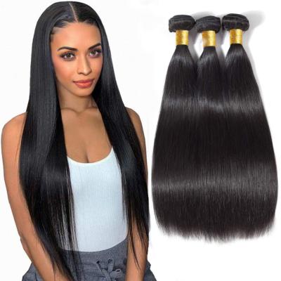 China Silky Straight Brazilian Hair 100% Non-Remy Wave Hair 8-40 Inches Bone In Natural Black Straight Hair Extension for sale