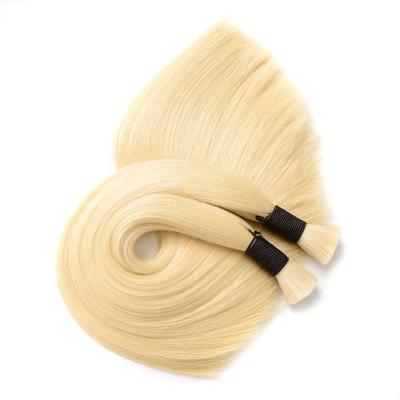 China 12A 613 Raw Virgin Human Hair Bulk Wave Unprocessed Blonde Straight Double Ended Silky Straight Top Quality 12A 613 for sale