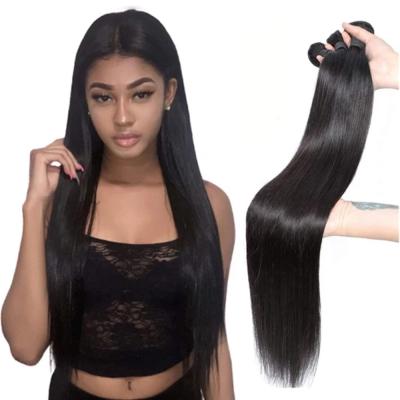 China 10A Straight Wave Hair Bundles Wholesale High Quality Natural Black Silky Straight Brazilian Hair 3 Bundles Set Hair Extensions for sale