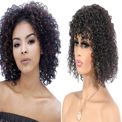 China Brazilian Hair Curly Bob Wigs For Black Women Machine Made Bob Wig 100% Wholesale Jerry Curl Short Jerry Wave for sale