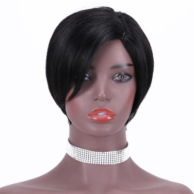 China Wholesale Natural Black Brazilian Hair Silky Straight Short Straight Wave Human Wig For Black Women for sale