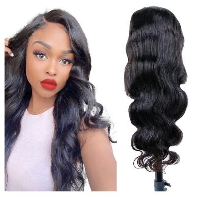 China Brazilian Virgin Hair 13x4 HD Lace Front Human Hair Transparent Body Wave Wigs For Black Women for sale