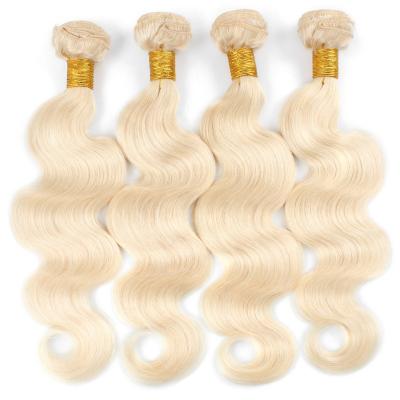 China Popular Light Blonde Color 10A Hair Bundles Remy Hair Extensions Raw Brazilian 100%virgin Body Wave Vendors 613 for sale