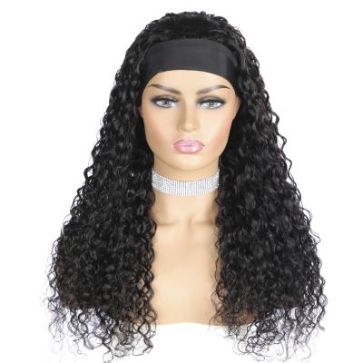 China 150% 180% 200% Density Custom Deep Wave Good Quality Color Headband Wig Soft Thick Straight Thin Curly 100% Colored Hair For Women for sale