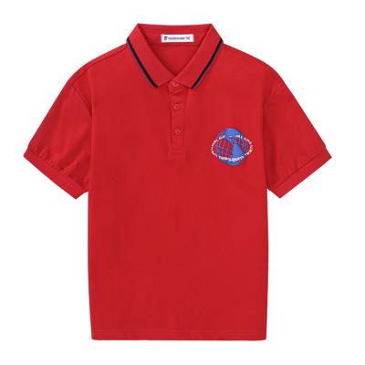 China Short Sleeve Solid Color Summer Kids Casual Boys Stand Collar Boys Short Sleeve 10t Polo Shirt for sale