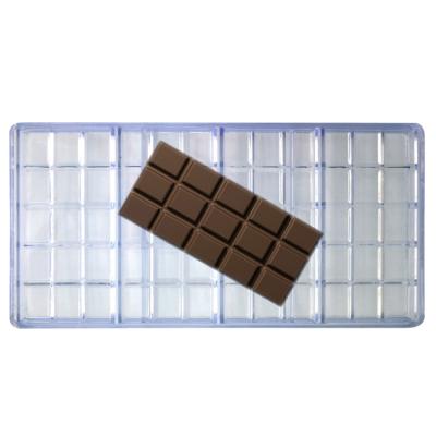 China Food Rectangle Form Food Grade Plastic PC AS Bar Tools Mold Chocolate Mold For Baking Candy for sale