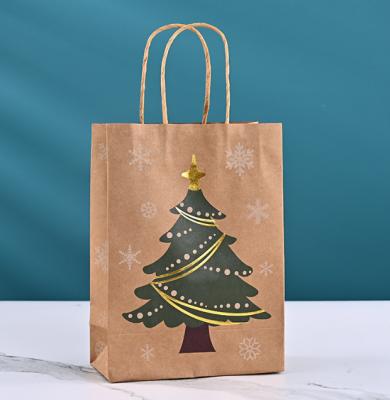 China Custom Materials Clothing Kraft Paper Bags Recycled Shopping Food Packaging Bags Christmas Gift Paper Bags for sale