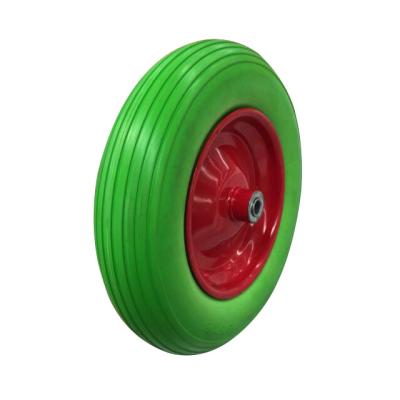 China Top 10 Colorful Building Material Selling Stores Inch Solid PU Foam Wheel For Electric Wheelbarrow for sale