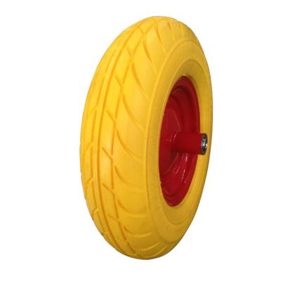 China Garment Shops 4.00-8 Anti-Pit PU Material Polyurethane Tires For Wheel Barrow, Hand Truck, Garden Tools for sale