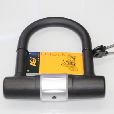 China Steel Material Theft Protection U Shape Lock Anti-thief 16cm Length 2key U-shape Bicycle Lock for sale