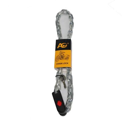 China High Safety AC4897 PVC Coating Durable Transparent Bike Lock Chain Steel for sale