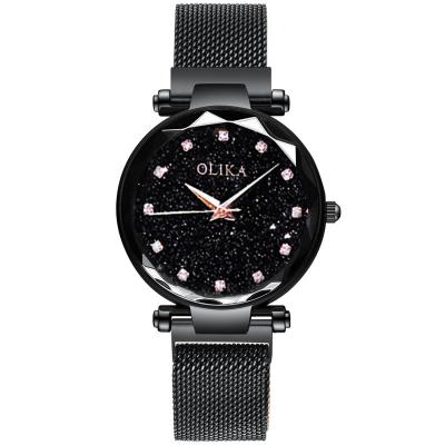 China Automatic Milanese Wristwatches Straps Date Screen Round Time Read Quartz Watches Women To Mesh Steel Watchband for sale