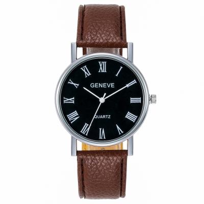 China Factory direct sales men watches leather relojes mens leather relojes gift wrist band girl quartz ladies watch custom logo for sale