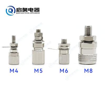 China M4 M5 M6 M8 Terminal M4 Binding Post 4mm Pure Copper Banana Plug High Current Terminal Jack Terminal for sale