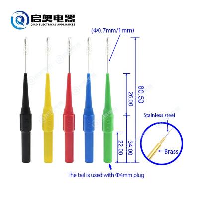 China Match with multimeter or oscilloscope needle test lead 0.7mm/1mm stainless steel with sheath test probe for sale