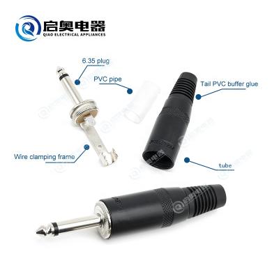 China 1/4m 6.35mm jack high quality mono audio connector JY21-1048 for sale