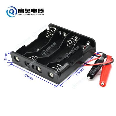 China High quality ABS 4AA battery holder with clip for sale