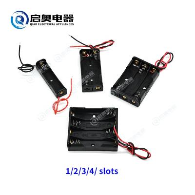 China PP AAA Battery Holder Without Cover Without Switch , Battery Box With Lead for sale