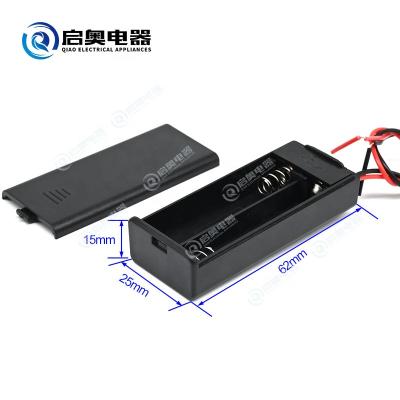 China ABS 2 AAA Battery Box with Cover and Switch for sale