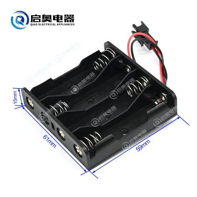 China ABS 4 x 1.5V AA battery holder with terminals for sale