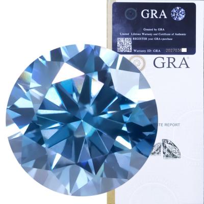 China Moissanite Jewelry Making Wholesale GRA Certification Synthetic Moissanite Jewelry Round Brilliant Cut Grade All Blue VVS Loose Moissanite Diamonds for sale