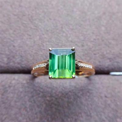 China FASHIONABLE SGARIT 18k rose gold ring jewelry hot sale gem simple design wedding engagement 1.8ct genuine tourmaline rings for women for sale