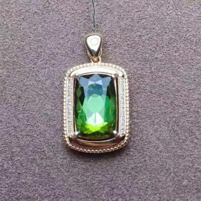 China SGARIT Designs 18k Gold Tourmaline Single Genuine Tourmaline Pendant 4.85ct Gold Sale Gemstone Jewelry Wedding Anniversary Hot TRENDY Pendant For Women for sale