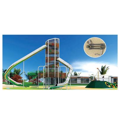 China Plastic Outdoor Playground Equipment Stainless Playground Slide Tubes For Sale for sale