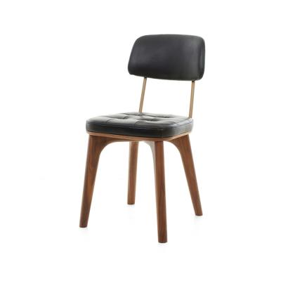 China Modern Backrest Comfortable Leather Dining Chair For Restaurants for sale