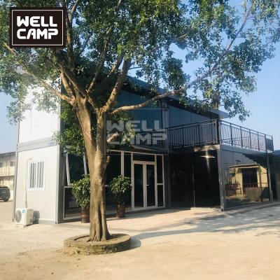 China Beautiful Wellcamp Modern Prefab House And Mobile Homes Flat Pack Container Office For Sale for sale