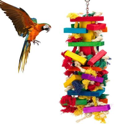 China Viable Toy New Fashionable Bird Toy Big Size Colorful Parrot Chew Toy for sale