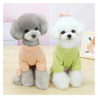 China Sustainable spring and new summer style Korean striped pet quadruped clothes dog luxury clothes for sale