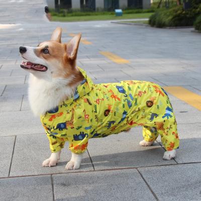 China New Viable Fashion Style Pet Raincoat Printed Lovely Dog Jacket For Large Dog for sale