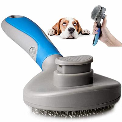 China Viable Clean Pet Hair Removal Comb Self Grooming Needle Small Pet Bath Brush for sale