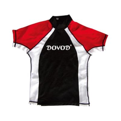 China Short Sleeve DOVOD Custom Printed Red Color Kids Rash Guard Wholesale Price UV Protect Rashguard for sale