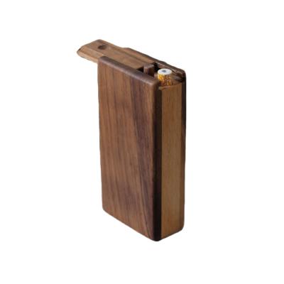 China High quality food grade factory direct wooden walnut canoe self cleaning one hitter for smoking for sale