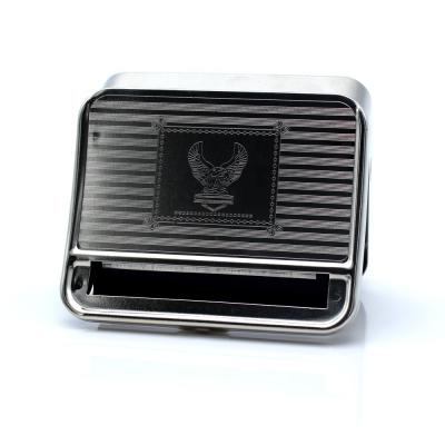 China Free Sample Weed Accessories Automatic Metal Cigarette Roll Box Tobacco Storage Box for sale