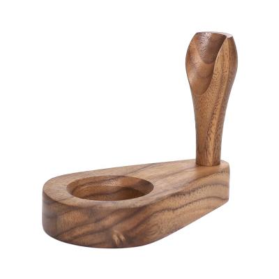 China Modern Natural Wooden Detachable Tobacco Pipe Holder One Seat Weed Smoking Pipe Rack Smoking Accessories for sale