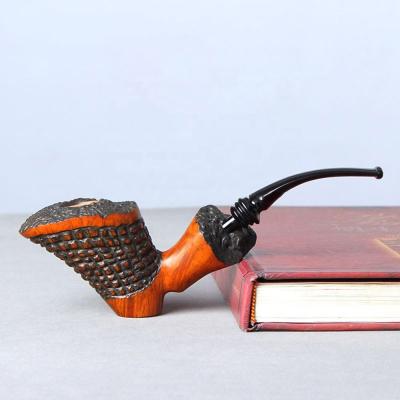 China Industrial Wooden Smoking Pipes Wholesale And Resale Herb Tobacco No Filter Briar Root Pipe for sale