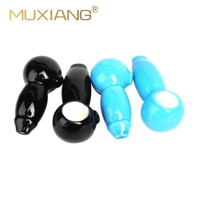 China 2019 High Grade One Muxiang Tobacco Pattern Pottery Tool Custom Tobacco Tool Ceramic Weed/Weed/Hitter Spoon Smoking Pipe for sale