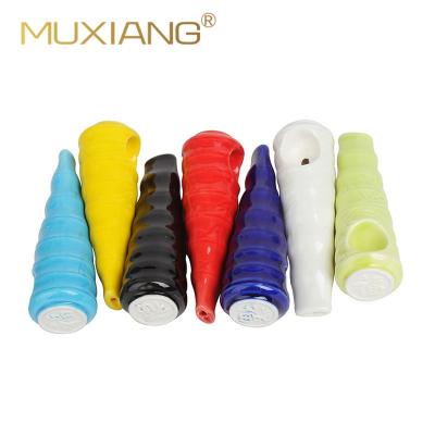 China 2019 tobacco muxiang choice unique gnarled good color handmade ceramic pipes for sale