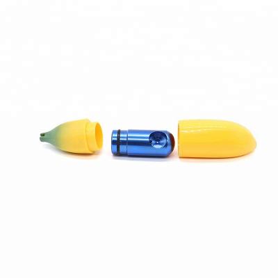 China Exotic Yellow Alloy Metal Mini Banana Pocket Portable Smoking Pipes for sale