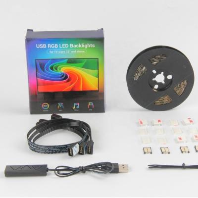 China Decoration USB Controlled Led Strip Light DC5V 5050 RGB LED Strip Light USB TV Backlight 0.5M 1M 2M 3M 5M Waterproof LED Strip for sale