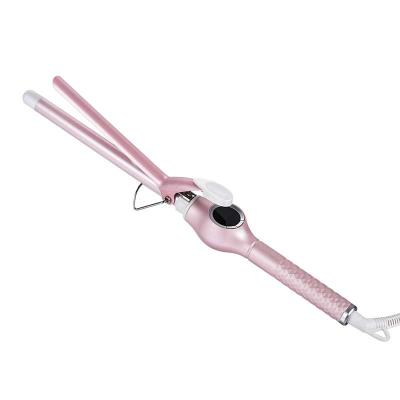 China Hair Curling Ceramic Iron Private Label Wand Power Cord Quick Heating Rotating Curling Hair Curler for sale