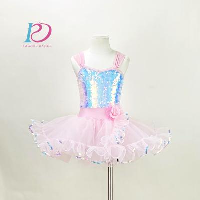 China Cute Dresses Girls Kids Fingers Recital Show Dance Costume Sparkle Performance for sale