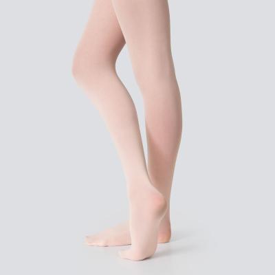 China Women Kids Ladies Girls Dance Footed Tights White Peach 60D Soft Pants for sale