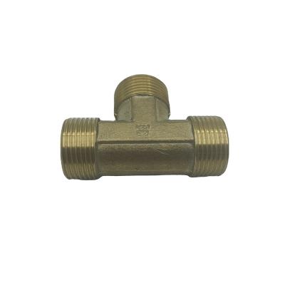 China High Quality Brass Thread Pipe Fitting Brass T-Shaped External Tee for sale